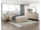 Matteo Light Oak Ceruse/Oyster 4-Piece Queen Bedroom Set - Ornate Home