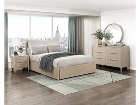 Matteo Light Oak Ceruse/Oyster 4-Piece Queen Bedroom Set - Ornate Home