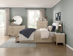 Matteo Light Oak Ceruse/Oyster 4-Piece Queen Bedroom Set - Ornate Home