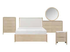 Matteo Light Oak Ceruse/Oyster 5-Piece Queen Bedroom Set - Ornate Home