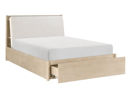 Matteo Light Oak Eastern King Platform Bed - Ornate Home