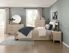 Matteo Light Oak Eastern King Platform Bed - Ornate Home