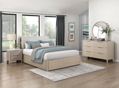 Matteo Light Oak Queen Platform Bed - Ornate Home