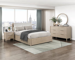 Matteo Light Oak Queen Platform Bed - Ornate Home