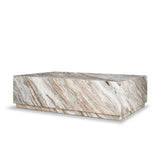 Matteo Pink Solid Marble Rectangular Coffee Table