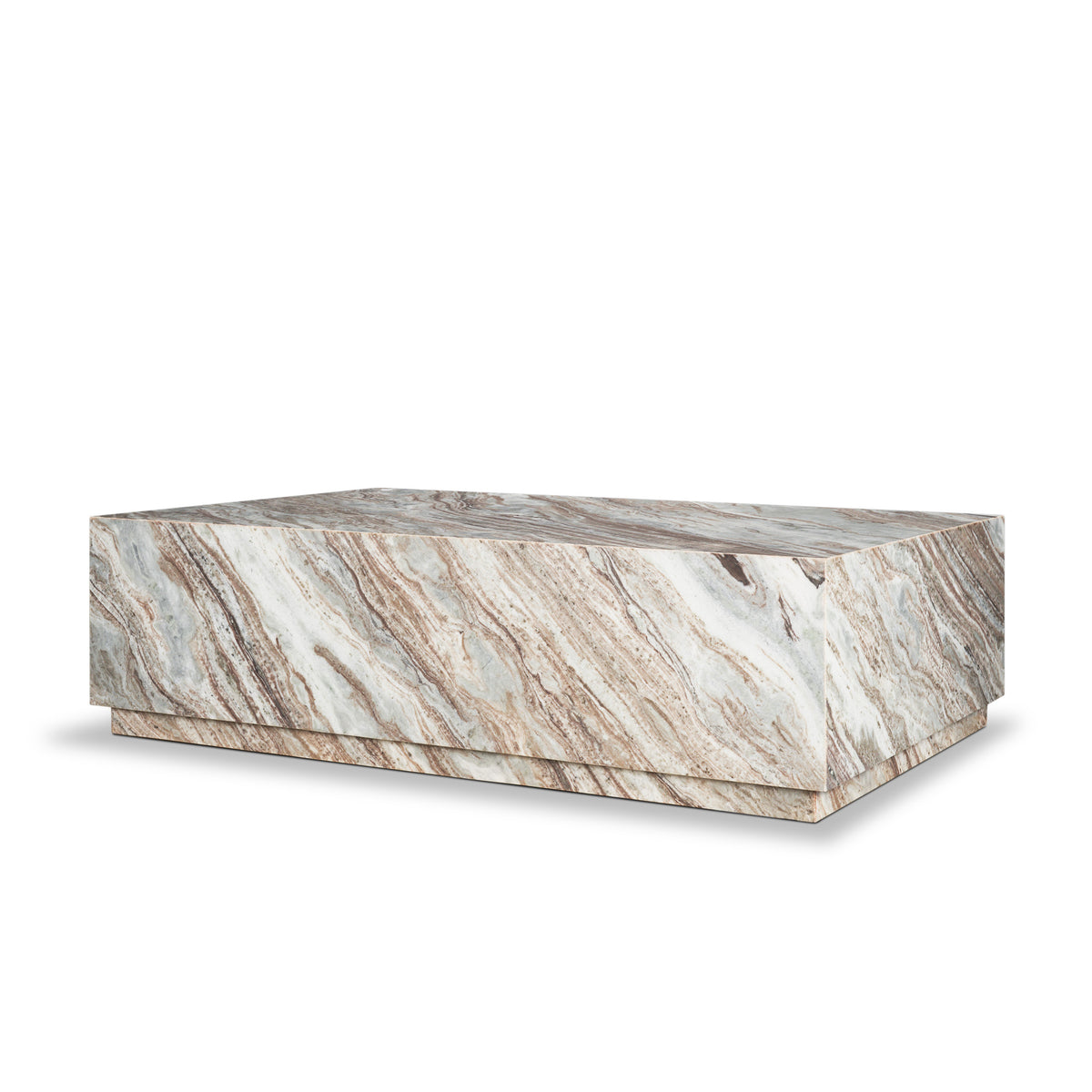 Matteo Pink Solid Marble Rectangular Coffee Table