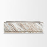 Matteo Pink Solid Marble Rectangular Coffee Table