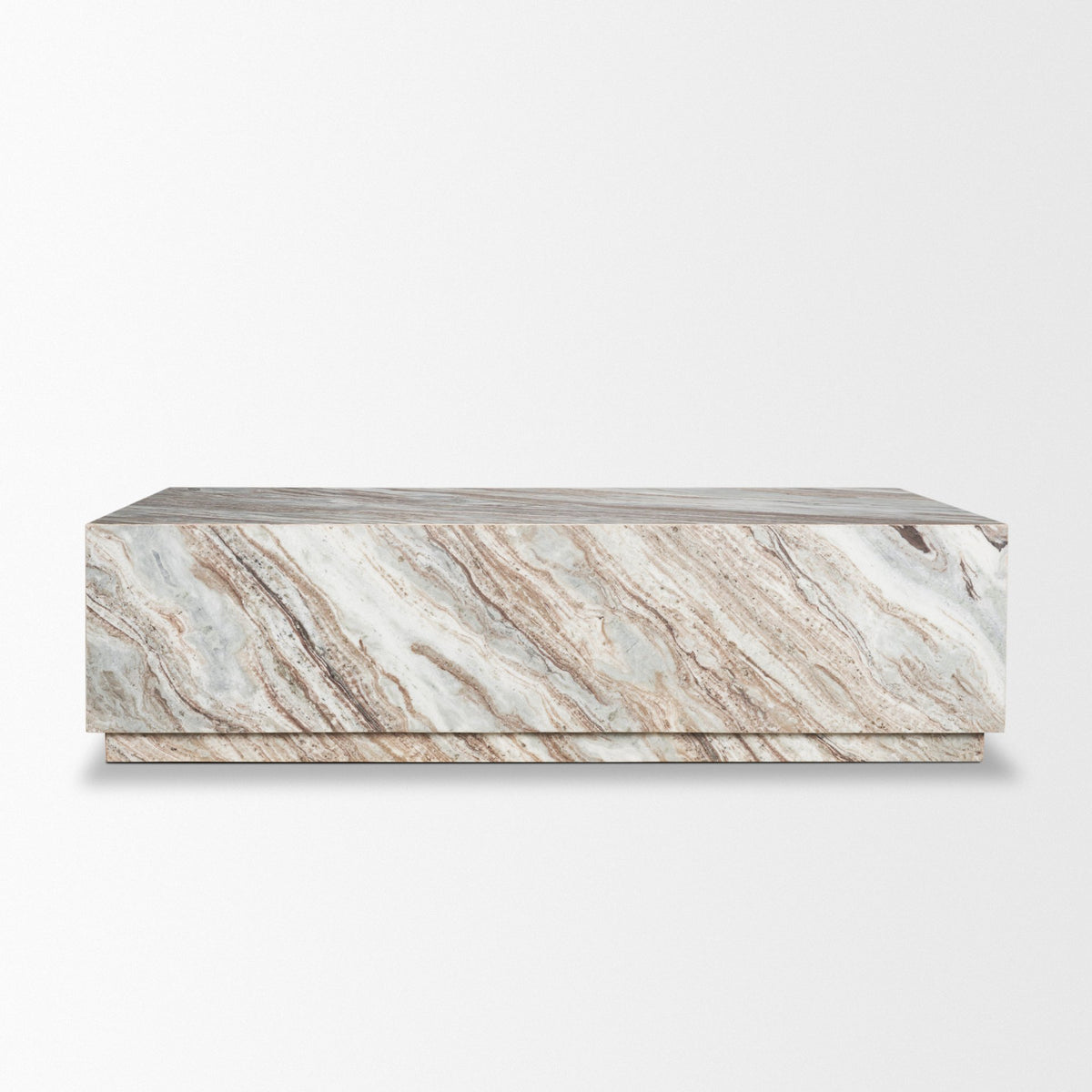 Matteo Pink Solid Marble Rectangular Coffee Table