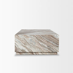 Matteo Pink Solid Marble Rectangular Coffee Table - Ornate Home