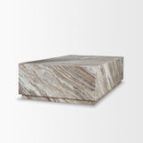 Matteo Pink Solid Marble Rectangular Coffee Table