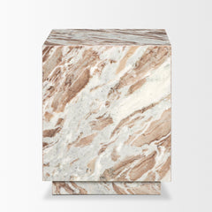Matteo Pink Solid Marble Square Side Table