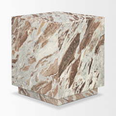 Matteo Pink Solid Marble Square Side Table