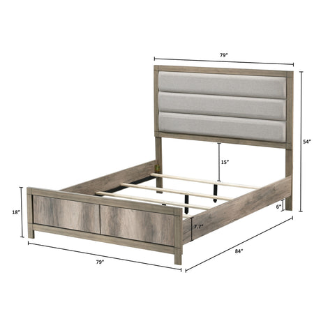 Matteo Weathered Gray King Panel Bed - Ornate Home