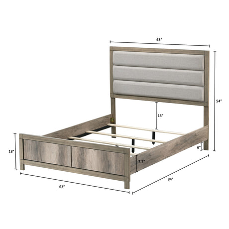 Matteo Weathered Gray Queen Panel Bed - Ornate Home