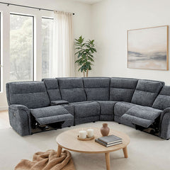 Mattheus Charcoal Gray Power Sectional - Ornate Home