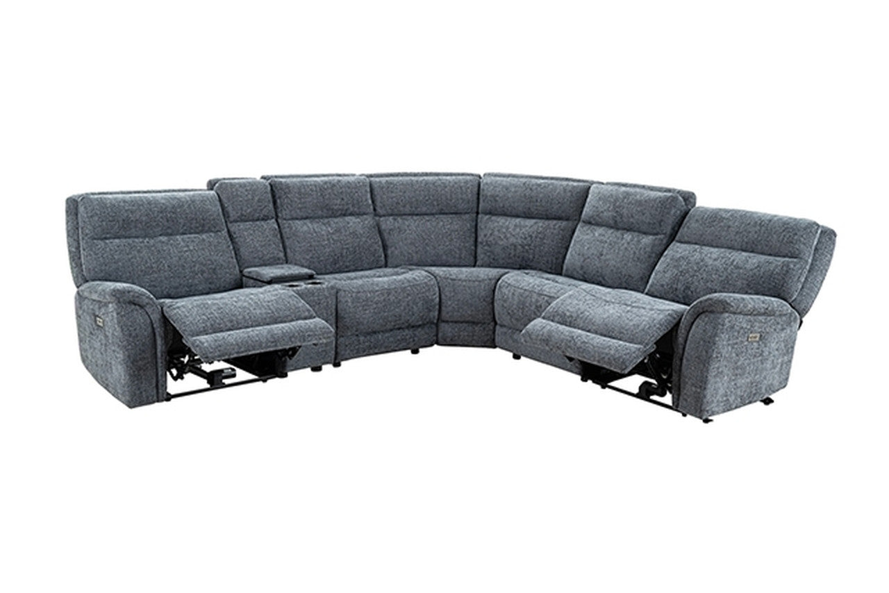 Mattheus Charcoal Gray Power Sectional - Ornate Home