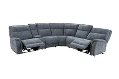 Mattheus Charcoal Gray Power Sectional - Ornate Home