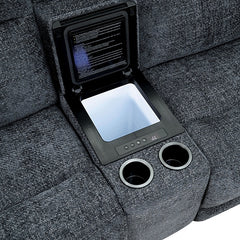 Mattheus Charcoal Gray Power Sectional - Ornate Home