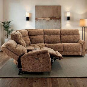 Mattheus Cypress Brown Power Sectional - Ornate Home