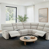 Mattheus Dove Gray Power Sectional - Ornate Home