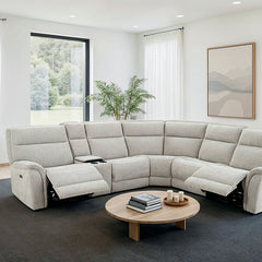 Mattheus Dove Gray Power Sectional - Ornate Home