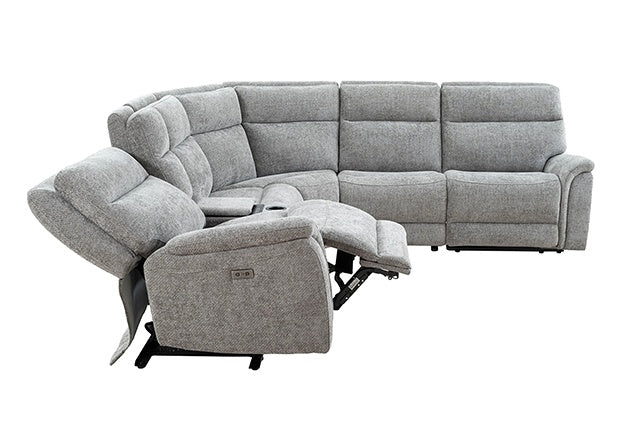 Mattheus Gray Power Sectional - Ornate Home