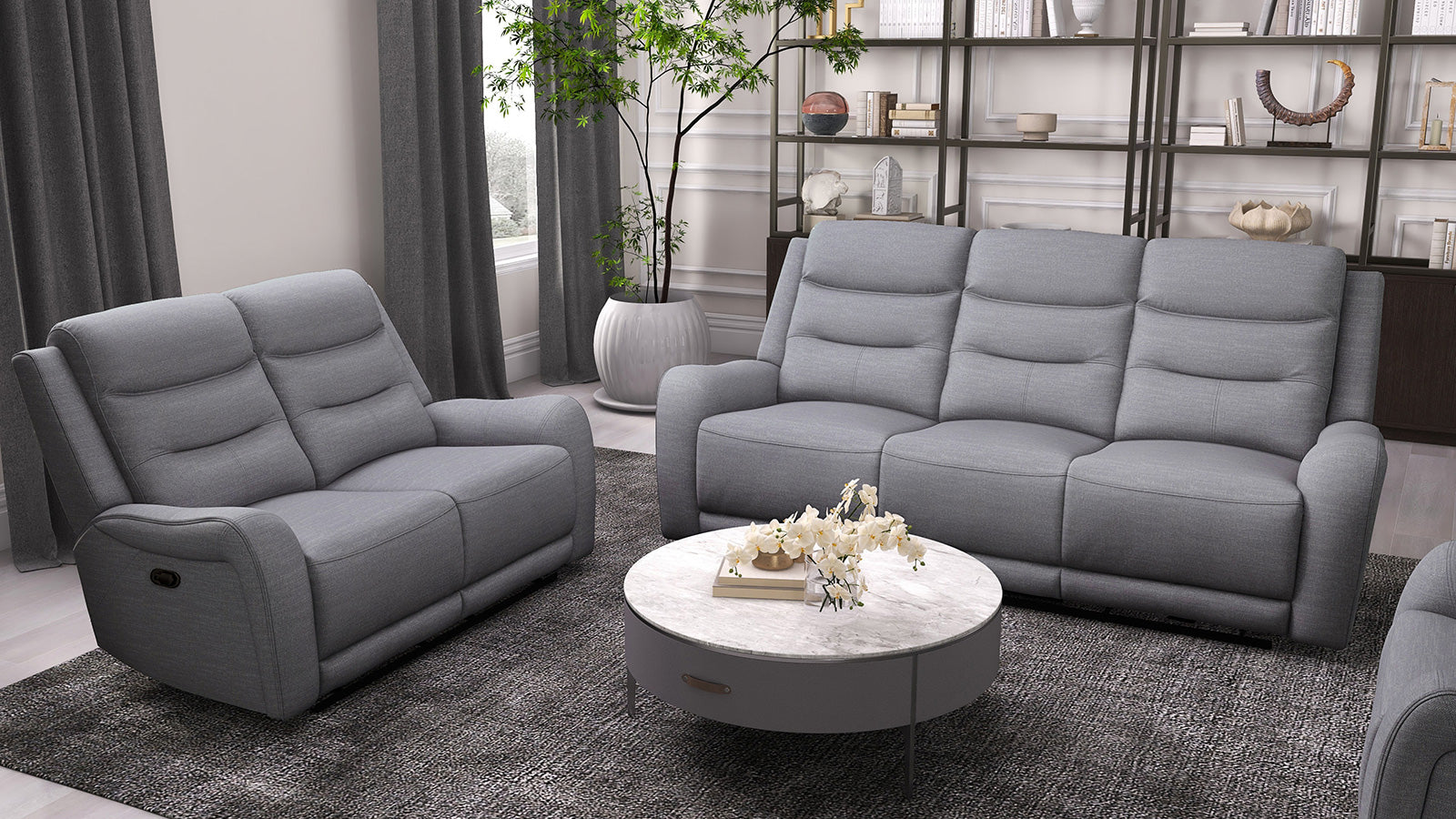 Matthias Gray Loveseat - Ornate Home