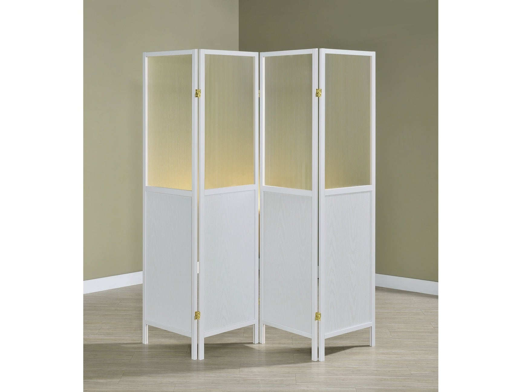 Mattison White Room Divider - Ornate Home