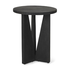 Mattius Black Wood Accent Table - Ornate Home