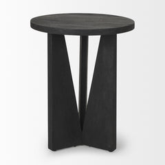Mattius Black Wood Accent Table - Ornate Home