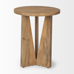 Mattius Light Brown Wood Accent Table - Ornate Home