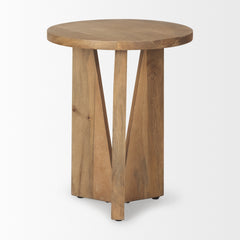 Mattius Light Brown Wood Accent Table - Ornate Home