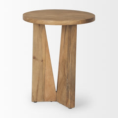 Mattius Light Brown Wood Accent Table - Ornate Home