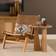 Mattius Light Brown Wood Accent Table - Ornate Home