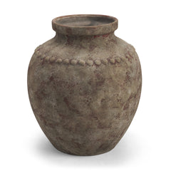 Mattone Dark Brown Rustic Weathered Terracotta Floor Vase - Ornate Home