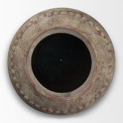 Mattone Dark Brown Rustic Weathered Terracotta Floor Vase - Ornate Home