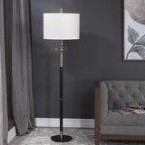 Maud Aged Black Floor Lamp - Ornate Home