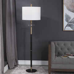 Maud Aged Black Floor Lamp - Ornate Home