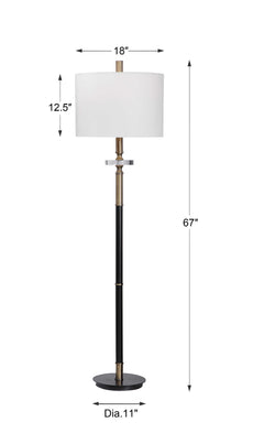 Maud Aged Black Floor Lamp - Ornate Home