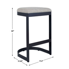 Maude Brown/Gray Outdoor Bar Stool - Ornate Home