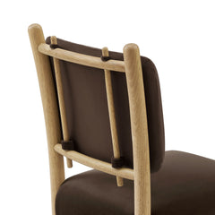 Mauden Chocolate Brown Performance Velvet Dining Side Chairs (Set of 2) - Ornate Home