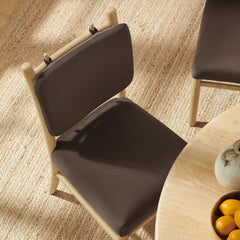 Mauden Chocolate Brown Performance Velvet Dining Side Chairs (Set of 2) - Ornate Home
