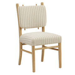 Mauden Oatmeal Stripe Striped Dining Side Chairs (Set of 2) - Ornate Home