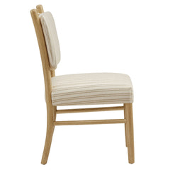 Mauden Oatmeal Stripe Striped Dining Side Chairs (Set of 2) - Ornate Home