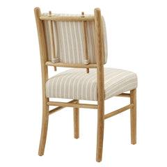 Mauden Oatmeal Stripe Striped Dining Side Chairs (Set of 2) - Ornate Home