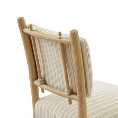 Mauden Oatmeal Stripe Striped Dining Side Chairs (Set of 2) - Ornate Home