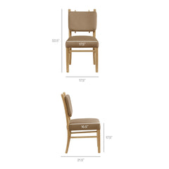 Mauden Taupe Performance Velvet Dining Side Chairs (Set of 2) - Ornate Home