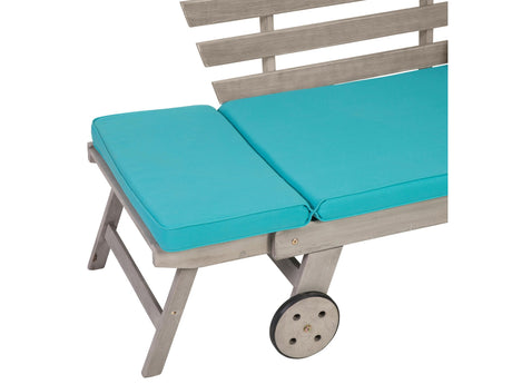 Maui Gray/Turquoise Outdoor Daybed - Ornate Home