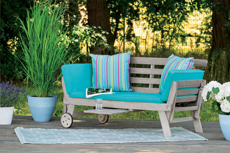 Maui Gray/Turquoise Outdoor Daybed - Ornate Home