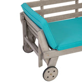 Maui Gray/Turquoise Outdoor Daybed - Ornate Home